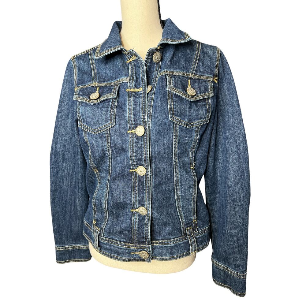 JW (JW Style) Women's Denim Jacket in Dark Wash, Size M